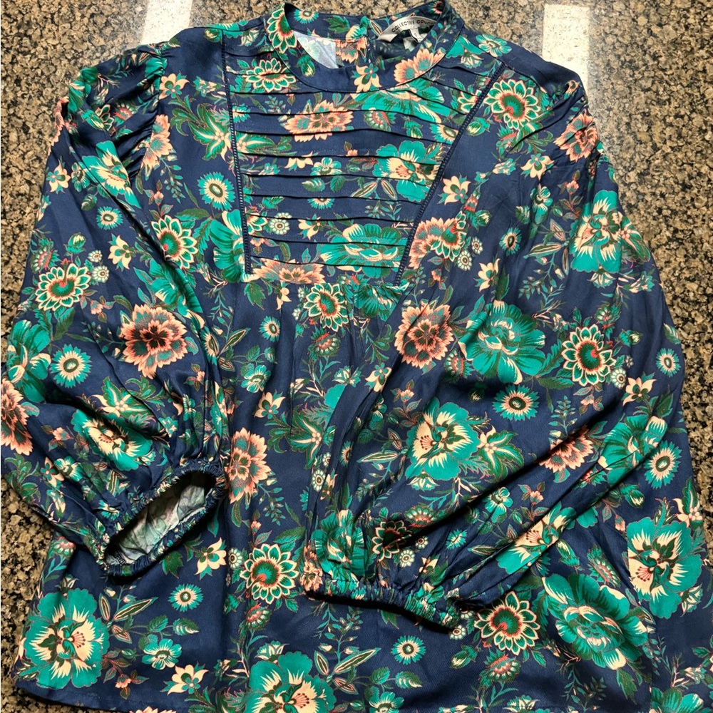 Collective Concepts Floral Blouse Size Small